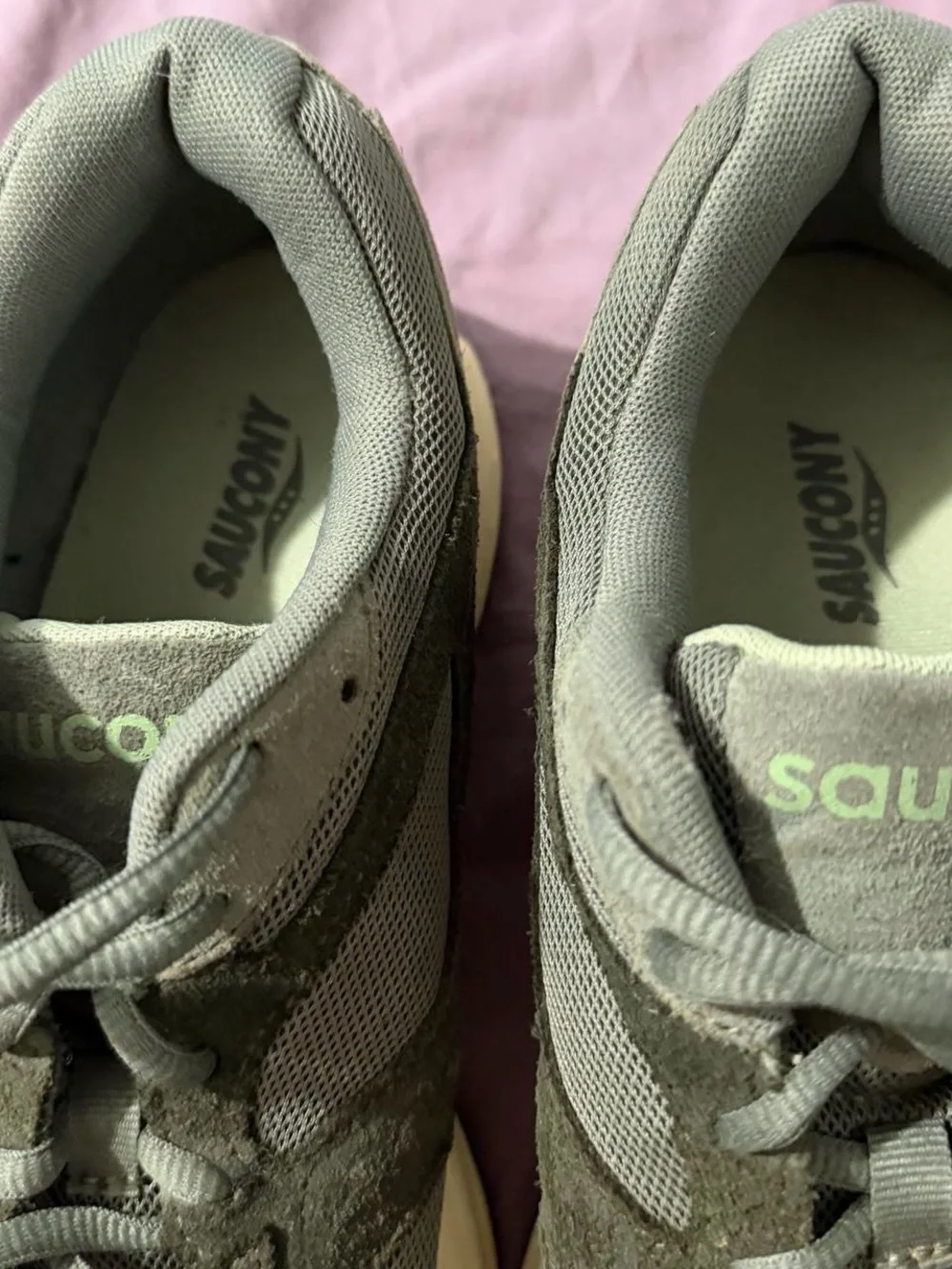 Men Saucony Grid Ride Millennium Olive Off White Shoes Size 10.5 No Box
